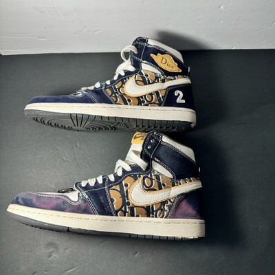BespokeIND x Dior x Air Jordan 1 High Custom Sneakers *READ DESCRIPTION* size 7