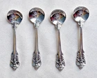 Wallace Grande Baroque Sterling Silver -  Set of 4 Salt Spoons 2 5/8"