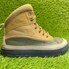 Nike Woodside 2 High ACG Boys Size 4.5Y Brown Green Black Hiking Boot Shoes