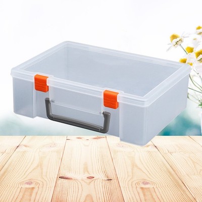 Plastiklagerbehälter mit Deckelscharnern für Buntstifte Puzzles Storage Boxes