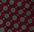 Burgundy Foulard Silk Ascot Cravat Italy