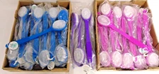 Lot of 49 Beauty 360 Cleansing Bath & Shower Brush Pink Blue Purple Long Handle