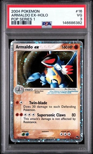 Pokémon Armaldo ex Holo Ultra Rare 16/17 POP Series 1 PSA 3