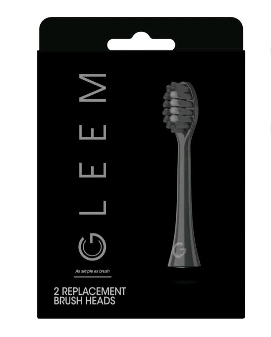 GLEEM  2 replacement brush heads  New in Sealed Box