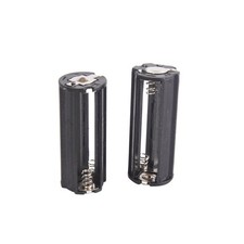 2Pcs Black Plastic Battery Holder For 3 x 1.5V AAA Batteries Cylindrical Case