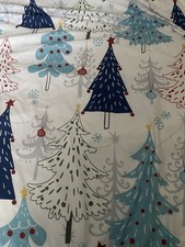 Christmas Tree King Size,Cartoon Geometric Pattern Duvet 90x102
