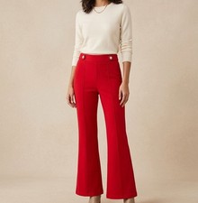 BCX Red Flare Pants Women s Large NWOT Stretc...