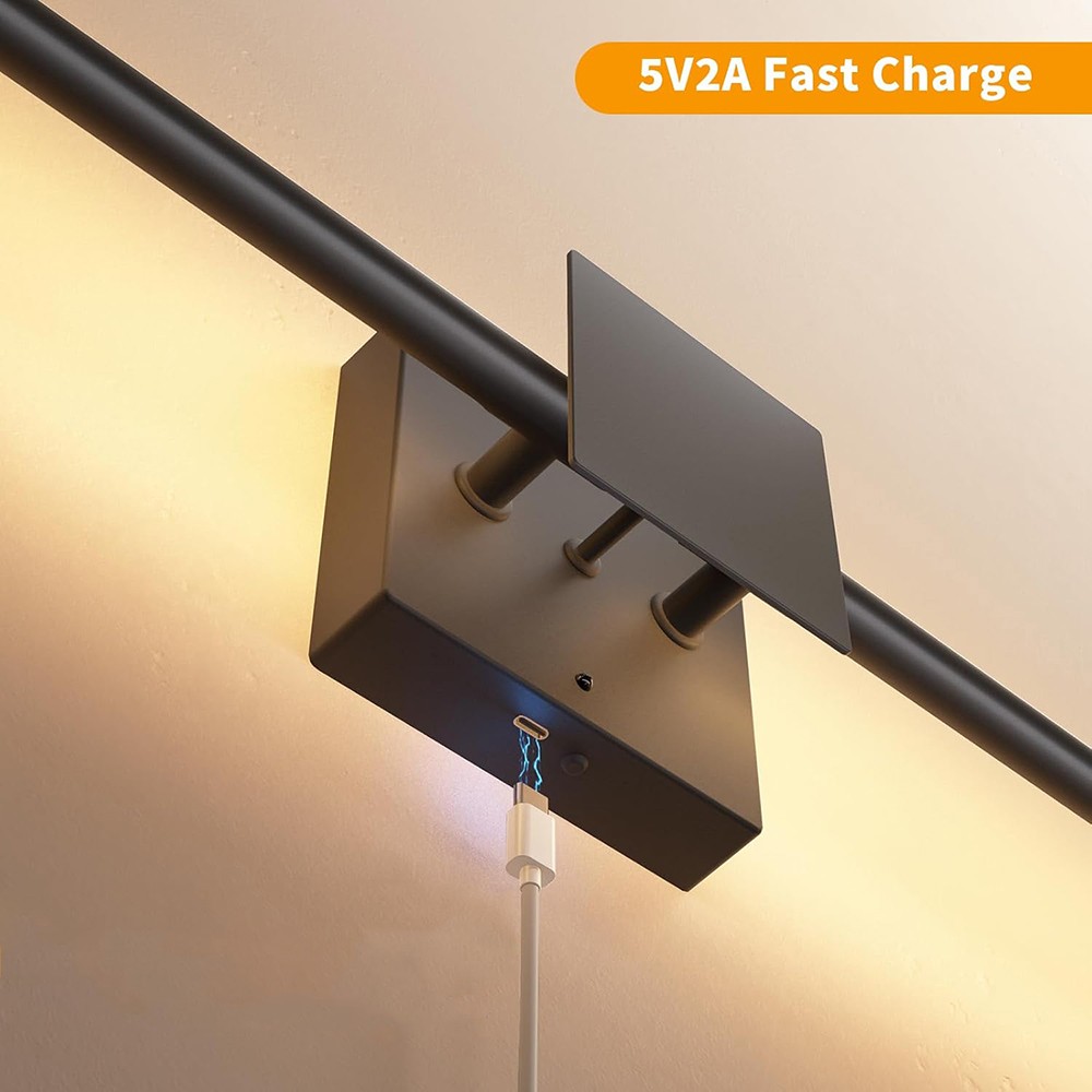 2 Pack Battery Operate Wall Sconce Dimmable Rechargeable w/Remote LED Wall Light