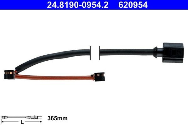ATE 24.8190-0954.2 Warnkontakt, Bremsbelagverschleiß FüR Porsche-image