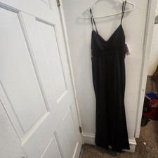 Black Prom Dress sleeveless,long, slit in front, gown. Size Small