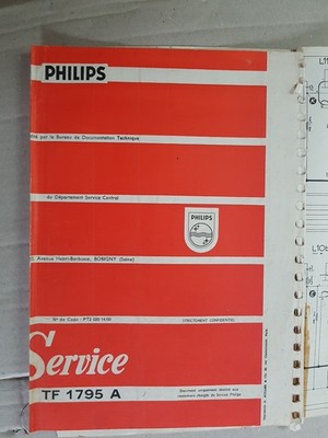 seltener großer alter Plan Anleitung Fernseher Philips Verkabelung Schema Prinzip TF1795A