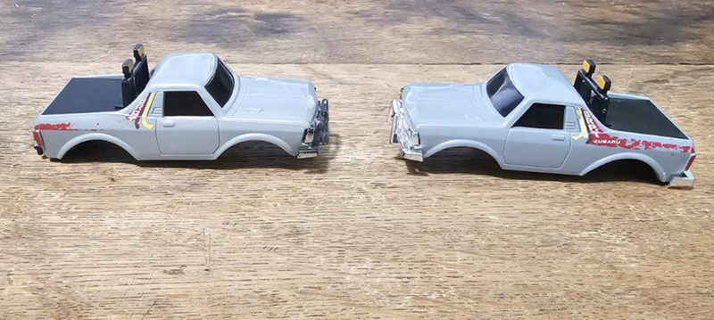 Vintage Schaper STOMPER 4x4 Subaru Brat Silver Body w/roll Bar/KC Lights X2