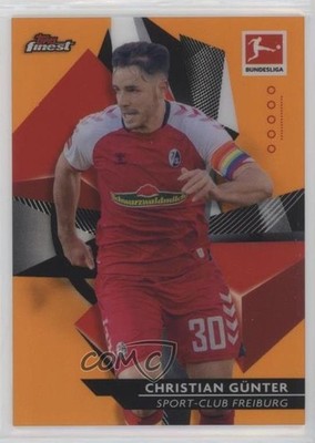 2020-21 Topps Finest Bundesliga Orange Refractor 18/25 Christian Gunter #40 8gd