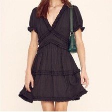 Trixxi Black Mini Dress with Ruffle Accents Size L