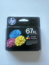 HP 67XL Tri-Color High-Yield Ink Cartridge, 3YM58AN Exp. 8/2027