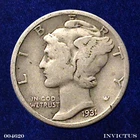 1931-S Mercury Dime (Circulated) Scarce Issue ~ Grade: Fine