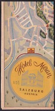 Hotel Meran Salzburg Austria visitor folder city map Hotel Rates 1955