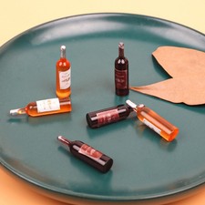 10Pcs 1/12 Dollhouse Miniature Bottles Of Red Wine Dollhouse Kitchen Food Toys 