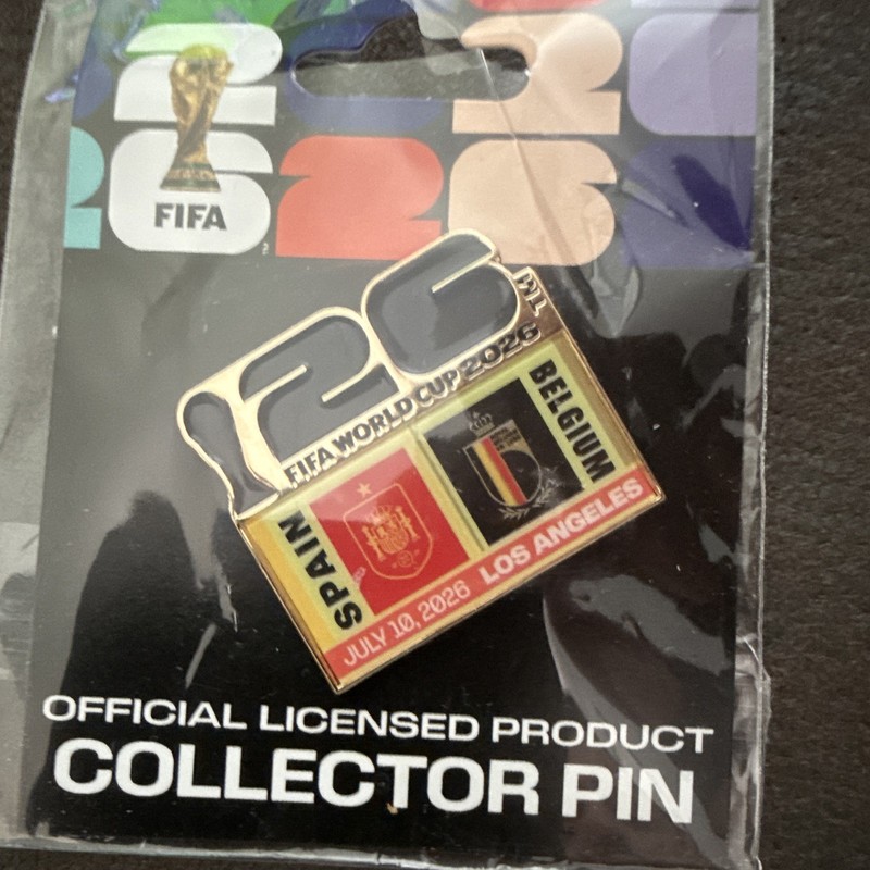 FIFA World Cup 2026 Spain vs Belgium Los Angeles Collector Pin