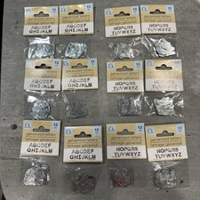 Crafter  s Square Galvanized Metal Letters 1" in Tall A-Z 6x Full Alphabet