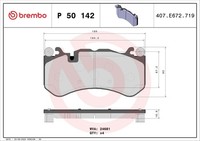 Brembo Bremsbelagsatz Scheibenbremse Prime P 50 142 FüR Mercedes AMG Klasse SL