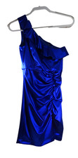 Honey and Rosie royal blue one shoulder short cocktail party dress - S