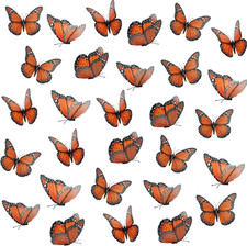 50 Pcs Monarch Butterfly Decor Artificial Butterflies for Bouquets Crafts