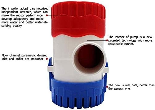 Submersible Boat Bilge Water Pump 12v 1100gph Non-Automatic Marine Electric... 