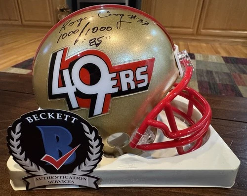 Roger Craig Autographed SF 49ers Custom Mini Helmet Beckett 1000/1000 85 Inscrip