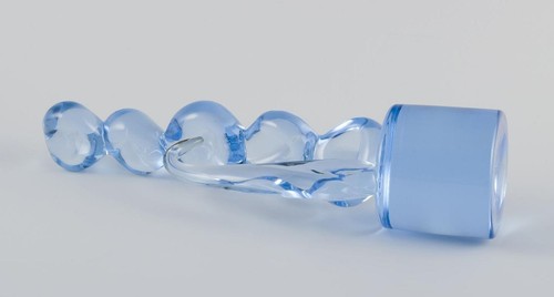 Ermanno Nason per Cenedese, Murano. Grande scultura in vetro artistico azzurro. - Foto 7 di 8