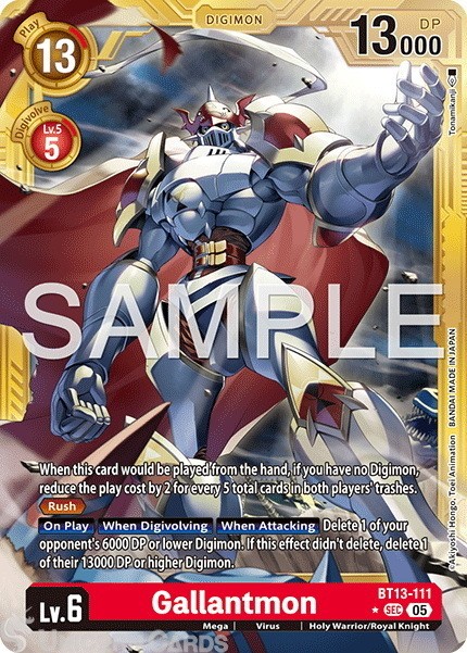BT13-111 Gallantmon : Secret Rare Foil Alternative Art : AD01: Advanced Booster