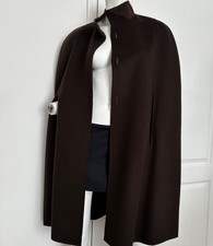 Max Studio Brown Wool Cape 1990s Unused