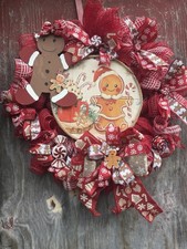 Christmas Holiday Gingerbread WreathWreath