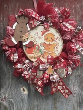 Christmas Holiday Gingerbread WreathWreath