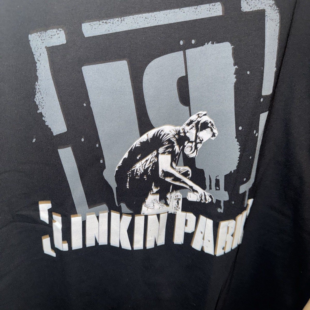 Linkin Park Hybrid Theory Black Spray Paint Graphic T-Shirt