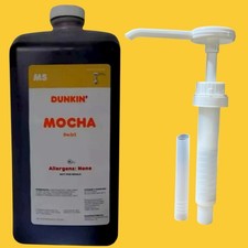 Dunkin Mocha Swirl 64 FL OZ / 1.89L Jug With Pump Free Shipping