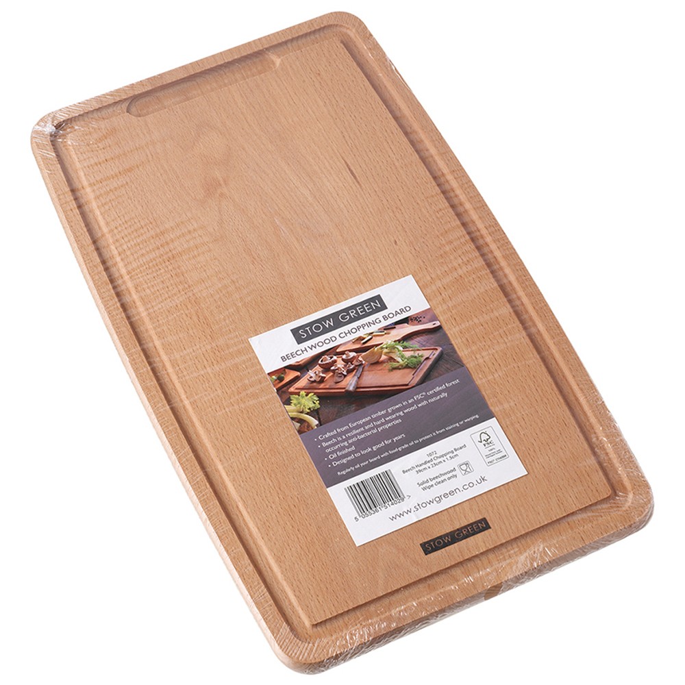 Stow Green Chopping Board Beechwood Large Bevelled