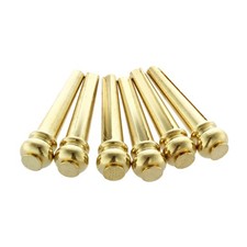 2X(Metal Acoustic Guitar Bridge Pins 6pcs Brass Guitar Strings Fixed Cone7121