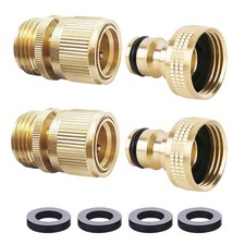 Garden Hose Quick Connect Solid Brass Quick Connector Garden Hose Fitting Wat...
