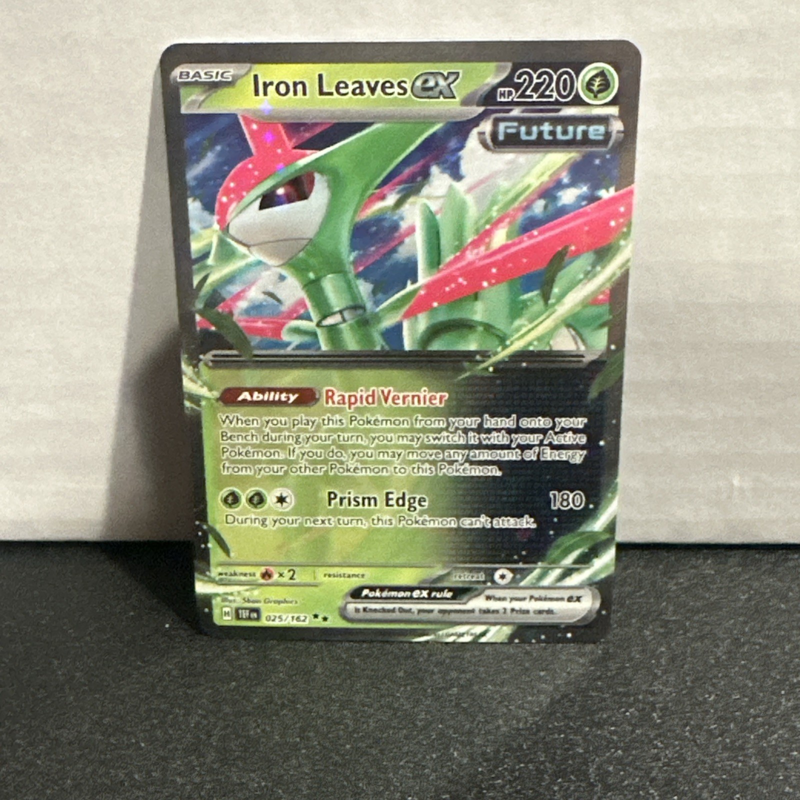 Pokemon TCG Iron Leaves ex 25/162 Temporal Forces Double Rare Pack Fresh!