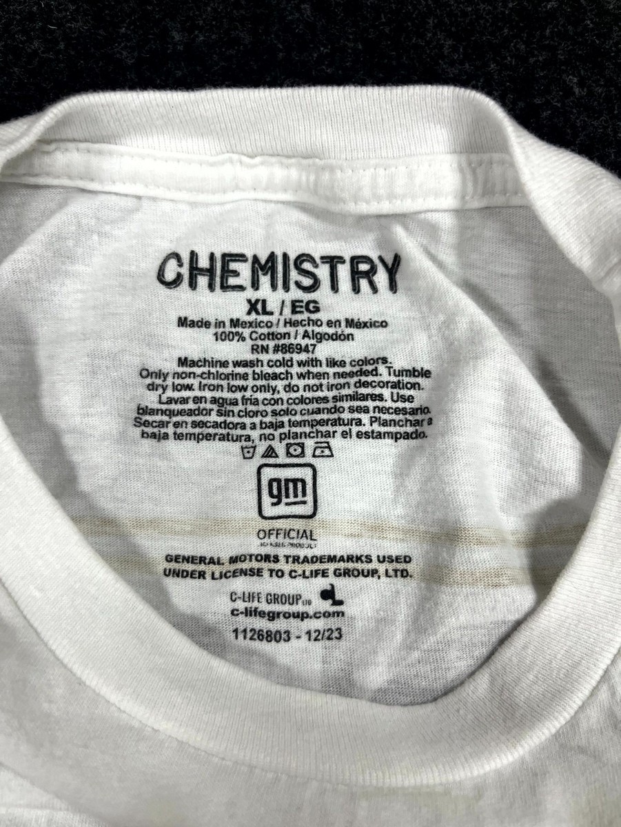 Chemistry GM Muscle Car Club T Shirt Mens XL White Chevrolet Performance Pontiac View 4