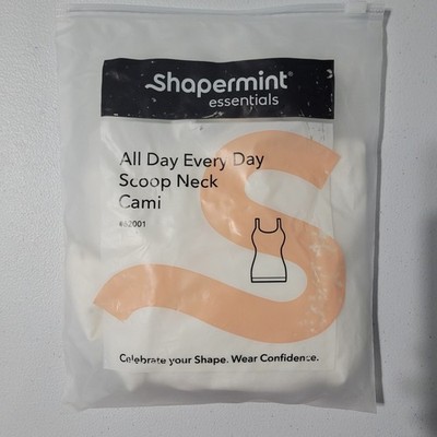 Shapermint Essentials All Day Every Day Scoop Neck Cami White Medium #62001