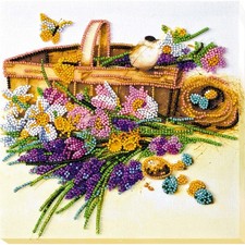Abris Art First Flowers Beaded Embroidery Kit