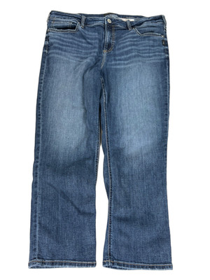 Silver Women's Medium Wash Elyse Capri Jeans - 16W
