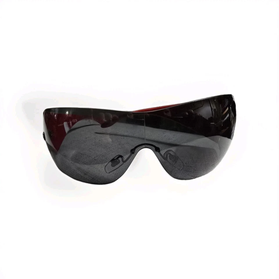 Versace 2054 100187 Black red Grey Shield  Sunglasses