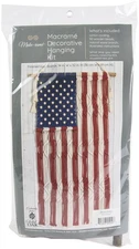 Solid Oak Macrame Decorative Hanging Kit-Old Glory - MWH036BG