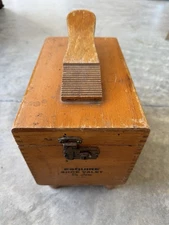 Vintage Esquire Shoe Valet De Luxe - Wooden Shoe Shine Box w/ Brushes (used)