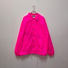 Comme des Garçons CDG 2019 SS Coach Jacket Neon Pink M Nylon Logo Print