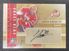 2011-12 IN THE GAME HEROES AND PROSPECTS JORDAN BINNINGTON AUTO