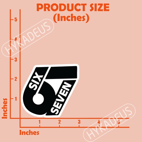 (3Pcs) Funny Six Seven 67 Stickers 6 7 Meme Vinyl Decals Waterproof ...